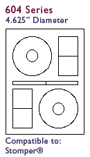 CD Labels Stomper Compatible - White