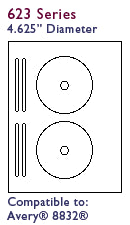 CD Lbls Hub Print - Avery Compatible 2/SH