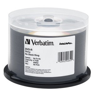 Verbatim 8X Shiny Silver DVD-R/50PK