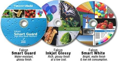 Falcon 16X Inkjet White Water Resistant DVD-R/50PK - Carton of 300 Discs