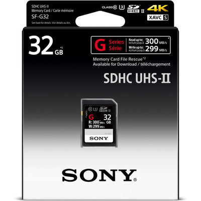 Sony 32GB Class 10 U3 UHS-II SDHC Memory Card - Carton of 5