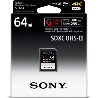 Sony 64GB Class 10 U3 UHS-II SDHC Memory Card - Carton of 5