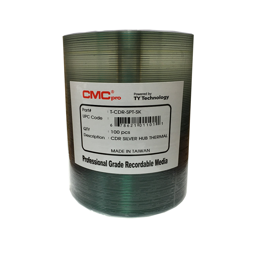 CMC Pro 80min 52X Thermal Silver Hub Printable CDR/100PK