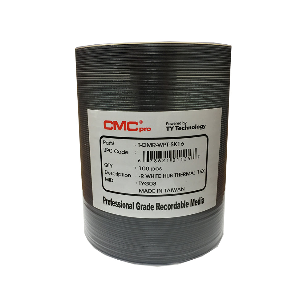 CMC Pro 16X Thermal White Hub Printable DVD-R/100PK